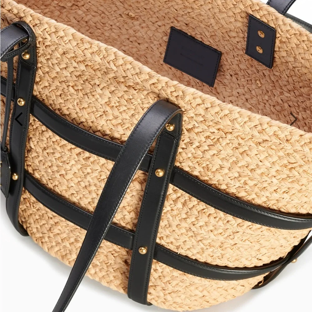 YSL Caged Raffia Tote - Picture 7 of 12